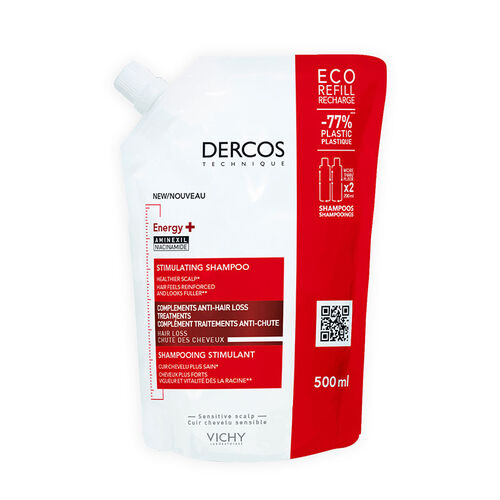 Vichy Dercos Energising Saç Dökülmesine Karşı Şampuan 500 ml - Refill